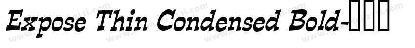 Expose Thin Condensed Bold字体转换